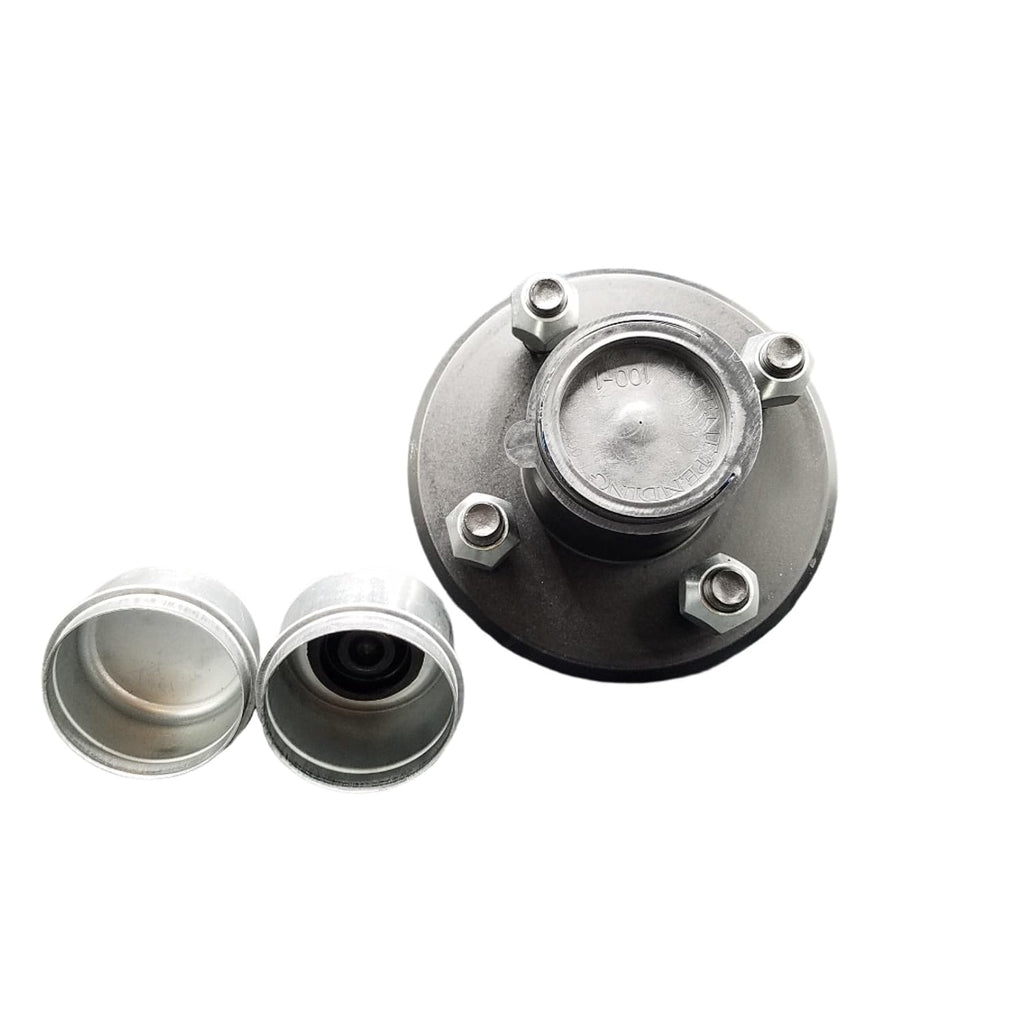 Pre-Greased Idler Hub Kit – 2K Capacity – 4 on 4 Bolt Pattern – 1/2" Studs (17-100)