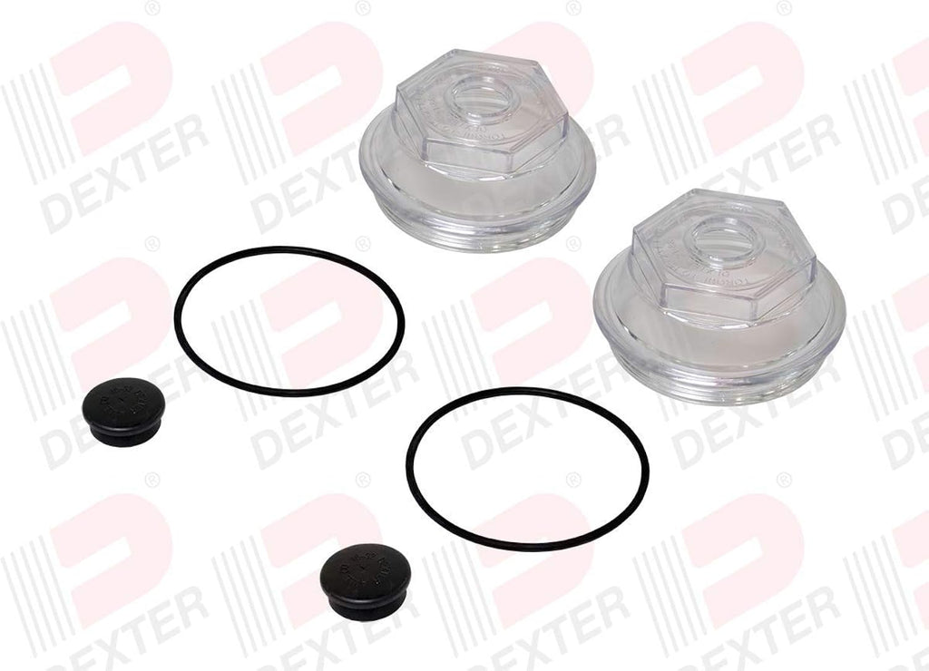 Pair Oil Bath Hub Caps – 3.5" Thread, Dexter 9K–10K Trailer Axles (K71-704-00)