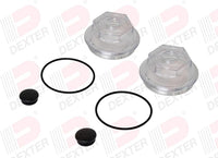 Pair Oil Bath Hub Caps – 3.5" Thread, Dexter 9K–10K Trailer Axles (K71-704-00)