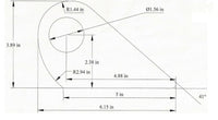 2 - Weld On Steel Ramp Gate Holder Hinge Heavy Duty Equipment Trailer Tear drop (RM-5-LOTOF2)