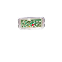 Maxxima 1" x 2.5" Red Clear LED Marker Light 2 Prong Snap In (M20320RCL)