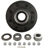 Trailer Hub 8 Lug Bolt 6000# 7000# Axle with Bearings Seal 1/2" Studs idler axel (82865-KIT)