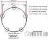 Two- 5 x 4.5 Replacement Idler Hub Spindle Kit w/BRAKE FLG Trailer Axle 3500# 84 (STUB-84FZ-545-H-X2)