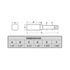 Square Bar Straight Spindle 2000# Trailer Axle Fits L44649 / 10-60 (SP-150BT16-SQ-KIT)