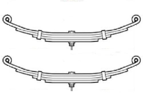 Pair - 2650# Trailer Leaf Spring for 5000# Axles 24.88" Long 3.38" Arch Camper 6 Leaf (SW6-2)