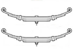 Pair - 3500# Trailer Leaf Spring for 7000# Axle 25.25" Camper 6 Leaf (PR6-2)