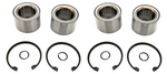 4 Pack 50mm Bearing Cartridge Kits w/Snap Rings Fits Dexter Never Lube Trailer Axle 8000# (T508454-KITX4)