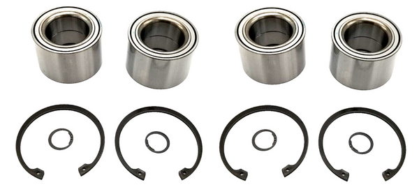 4 Pack 50mm Bearing Cartridge Kits w/Snap Rings Fits Dexter Never Lube Trailer Axle 8000# (T508454-KITX4)