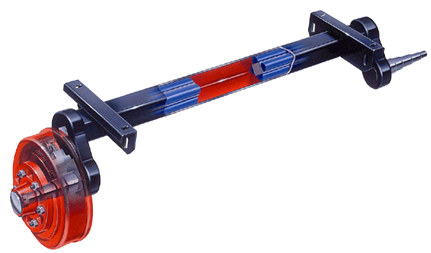 Dexter #9 Torsion Trailer Axle 2.2K 85.5" HF 72.5" OB 22° Up 5 x 4.5" Idlers (2000-855-725OBI-22U)