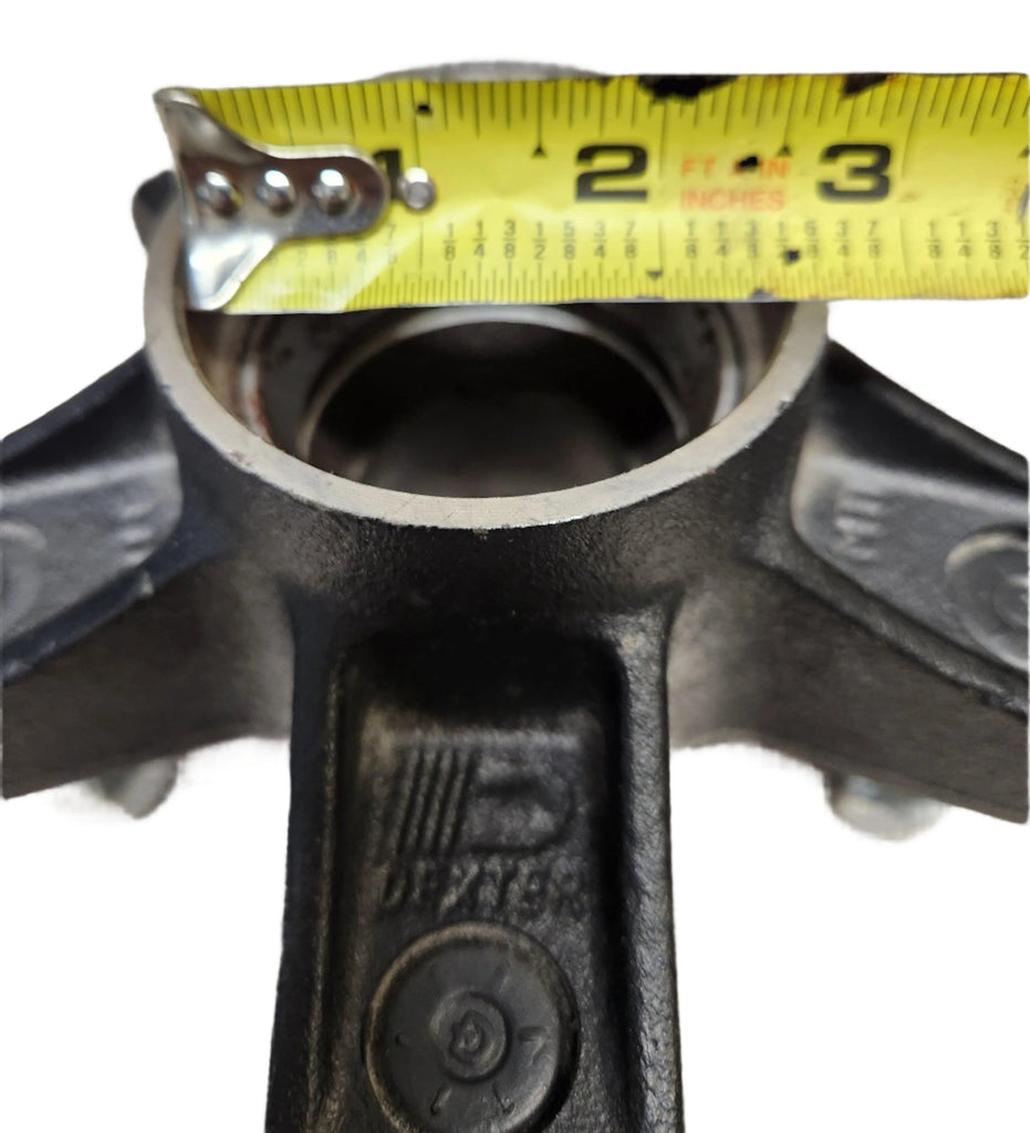 Idler Hub, 3500#, 5 x 5.5, WHITE, Dexter, 1/2" Stud, Cupped & Studded, Star Shaped (8-256-5)