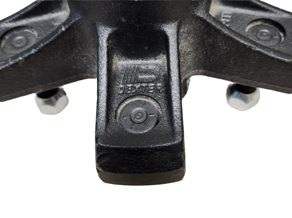 Idler Hub, 3500#, 5 x 5.5, WHITE, Dexter, 1/2" Stud, Cupped & Studded, Star Shaped (8-256-5)