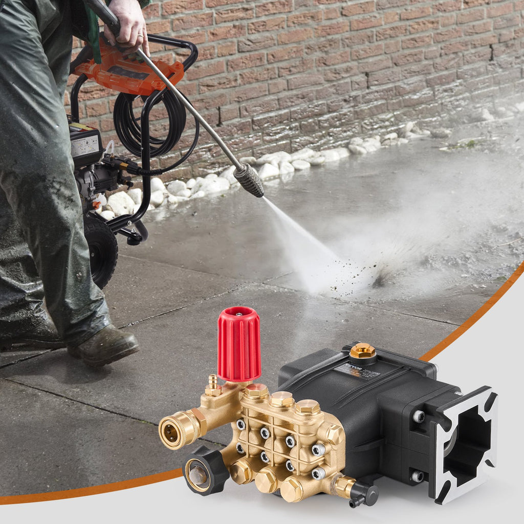 VEVOR Pressure Washer Pump 3/4" Shaft Horizontal 3300 PSI 3.0 GPM (GYB-3)