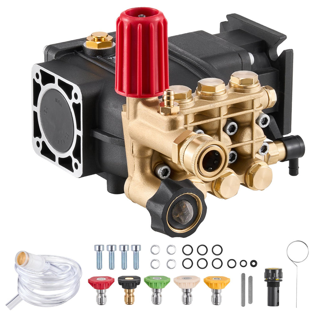 VEVOR Pressure Washer Pump 3/4" Shaft Horizontal 3300 PSI 3.0 GPM (GYB ...