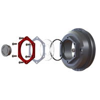 ONE 4" Valcrum Aluminum Hub Cap 10K 12K 15K Trailer Axle Grease/Oil 21-36 Dexter (ST-400)