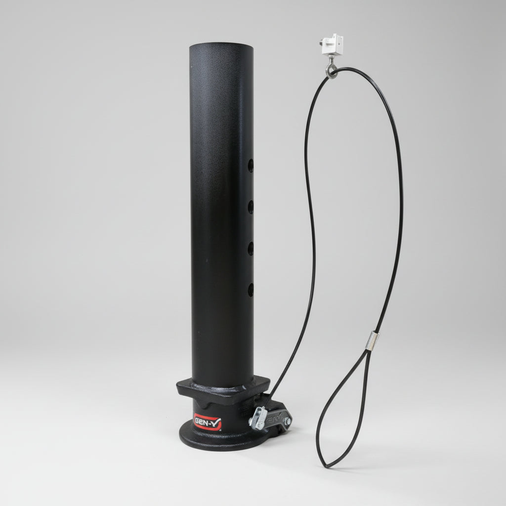 GEN-Y GH-7102 VIKING Gooseneck Static Hitch – 2-5/16" SnapLatch Coupler | 4" Round Tube | 8.5K TW | 30K Max Towing (GH-7012)