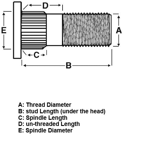8 - Wheel Stud Lug ALKO 10K-12K Trailer Wheel Brake Hub 5/8" x 2.75" Lug 7-362 (7-362x8)