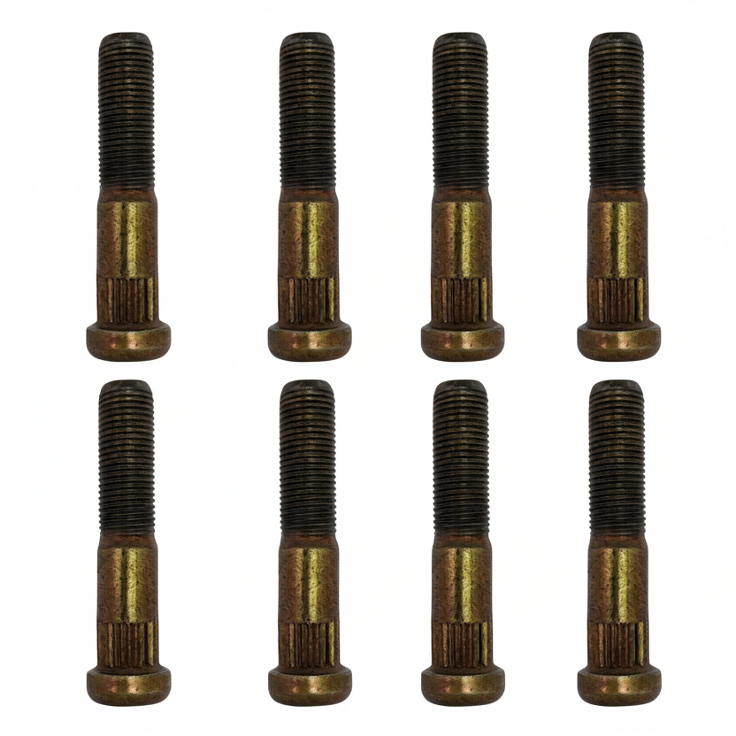 Trailer Wheel Studs 1/2"-20 x 2.70" Press-In Splined – Lot of 8 (WS-115-LOTOF8)