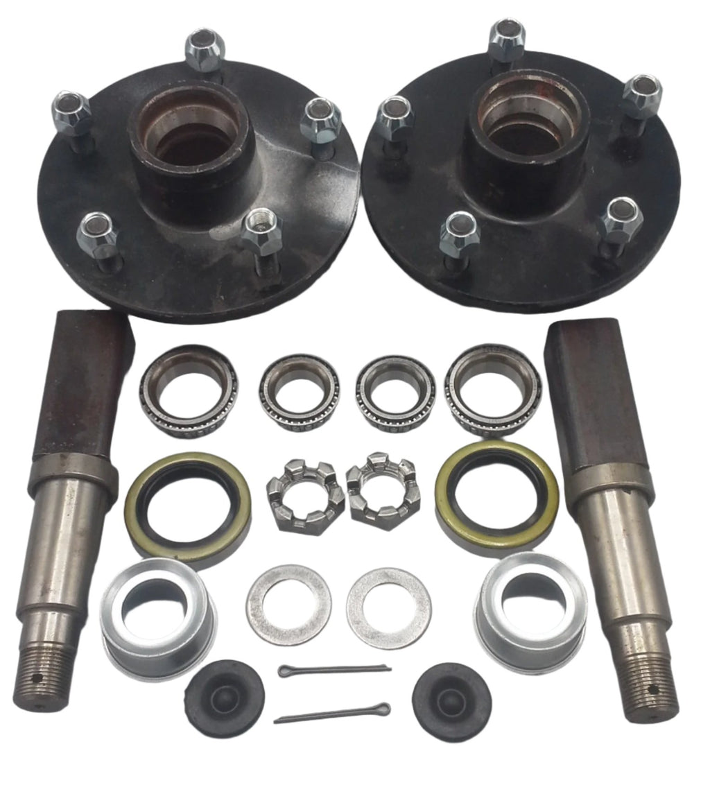 Build Your Own Axle Kit, 5 x 5.5" Hubs, Square Spindles for 3500# (BYOAK-84-H555-2.0S)
