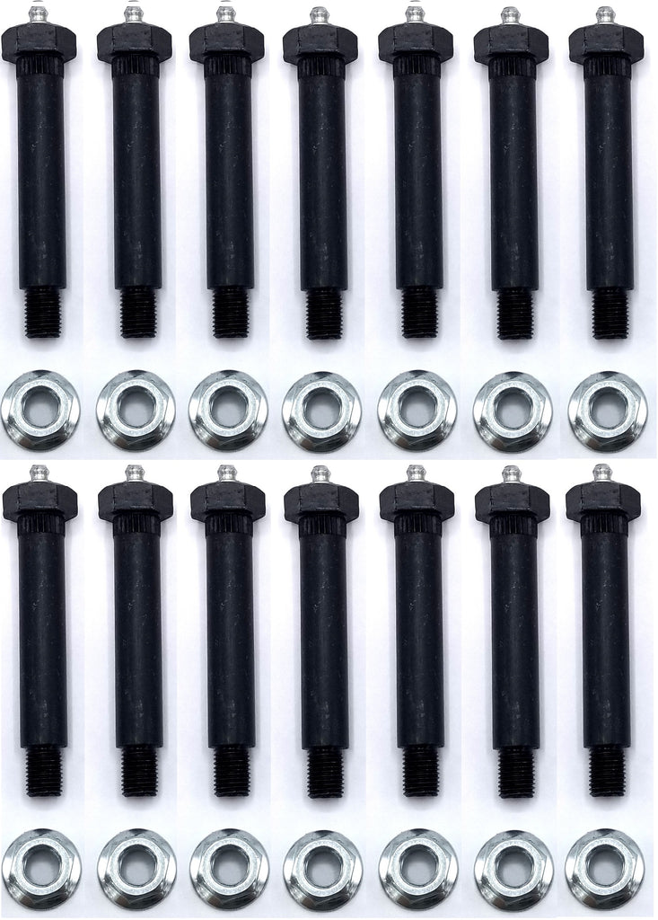 14 Trailer Axle Leaf Spring Shackle Bolt Grease Eye Wet Bolt 9/16 x 3-3/8" w/Nut (007-236-01-LOTOF14)