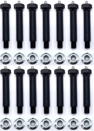 14 Trailer Axle Leaf Spring Shackle Bolt Grease Eye Wet Bolt 9/16 x 3-3/8" w/Nut (007-236-01-LOTOF14)