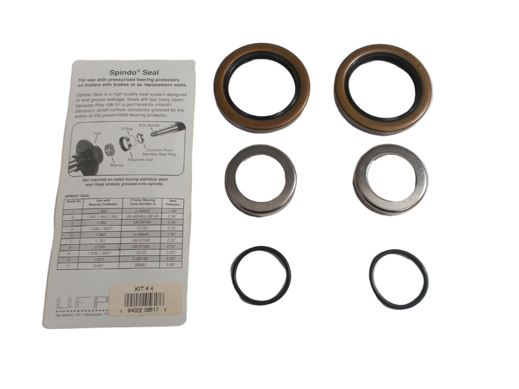 2 - Trailer Axle Spindle Seal Repair Sleeve Kit Upgrade 6000# 1.938 2.63 #4 Spindo (05617)