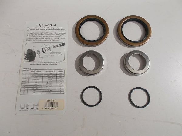 2 - Trailer Axle Spindle Seal Repair Sleeve Kit Upgrade 6000# 1.938 2.63 #4 Spindo (05617)