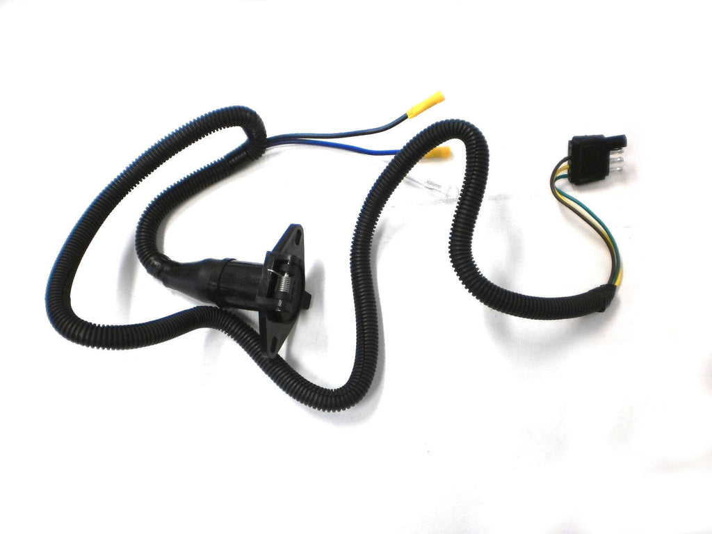 6 Way Truck End Round Trailer Harness Plug Wiring Kit Towing Adapter 4 foot cord (08097)