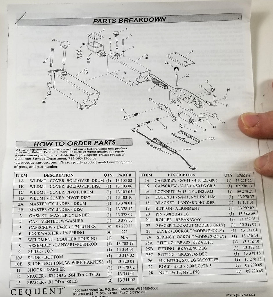 Fulton A60 Breakaway rebuild service kit Cequint Series Class IV 6K (1370303)