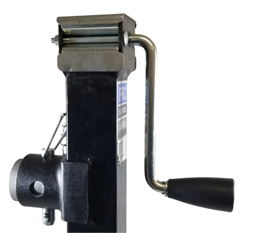 Pro Series Square Pipe Mount Swivel Sidewind Trailer Jack 5000# w/ 10" Lift (1400860383)