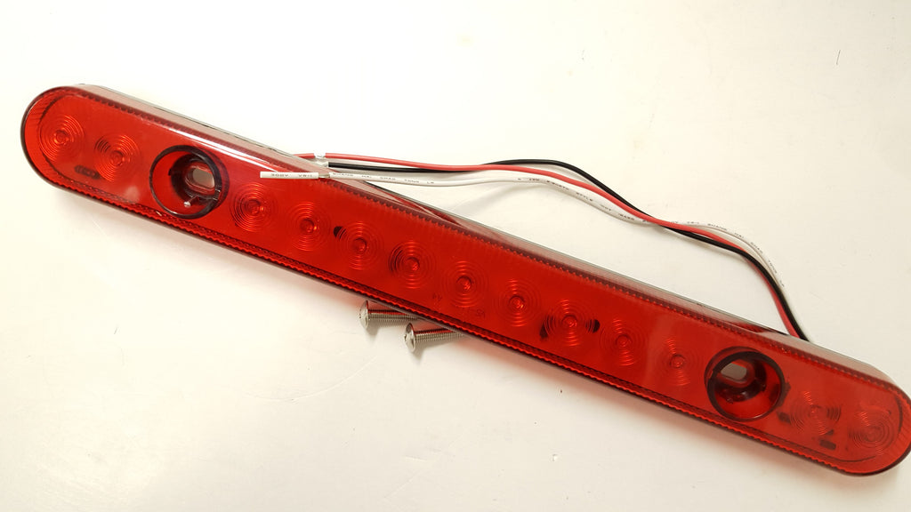 TWO 13.6 Red Stop Turn Tail Brake Light Bar 13 LED Trailer Truck Heavy Duty (HD13513RSD-LOTOF2)