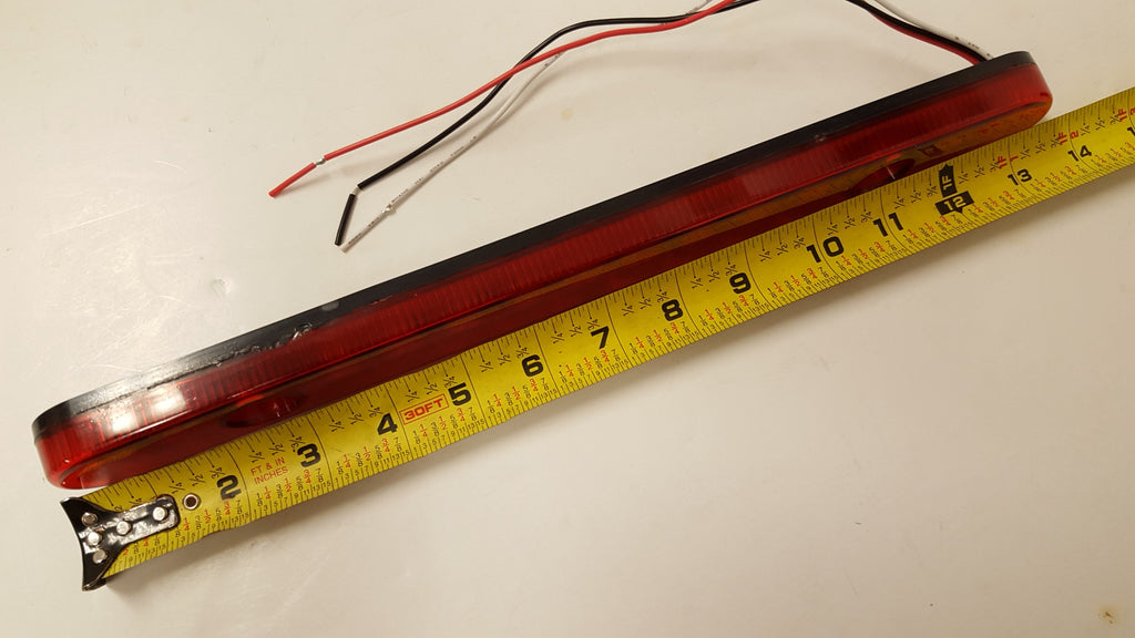 TWO 13.6 Red Stop Turn Tail Brake Light Bar 13 LED Trailer Truck Heavy Duty (HD13513RSD-LOTOF2)