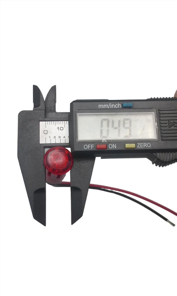 1/2 Red LED Indicator Dash Marker Light Trailer RV Truck Recessed (010-4400-1)