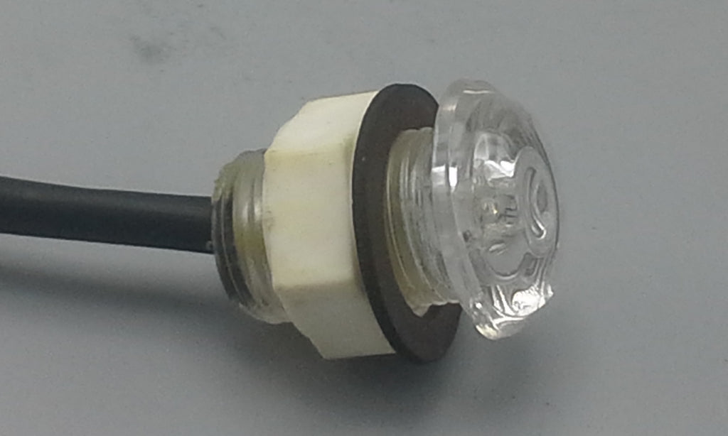 11/16 Amber Clear Jammy Bullet Light 1 LED Waterproof Marker Accent P2 Rated (J-5-AC)