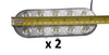 2 - Maxxima Low Profile White LED 6" Oval Reverse Cargo Flush Surface w/grommet (M63350 + M50607-LOTOF2)