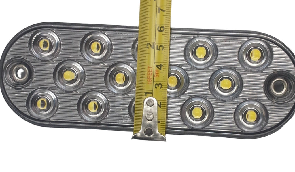 1-Maxxima Low Profile White LED 6" Oval Reverse Backup Light Cargo Flush Surface (M63350)