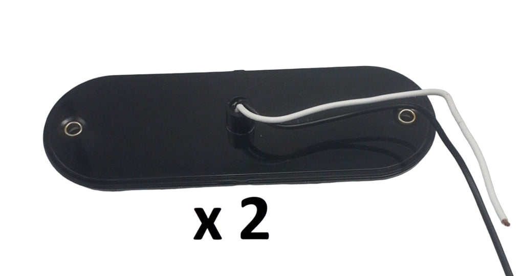 2 - Maxxima Low Profile White LED 6" Oval Reverse Cargo Flush Surface w/grommet (M63350 + M50607-LOTOF2)