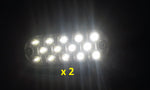 2-Maxxima Low Profile White LED 6" Oval Reverse Backup Light w/ Mounting Tape (M63350 + M63350-TAPE)