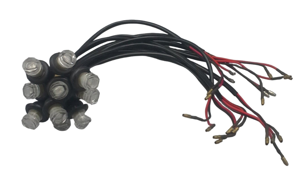 10- Single Red Diode LED 3/4 Marker Lights Trailer 55R (J-55-R-LOTOF10)