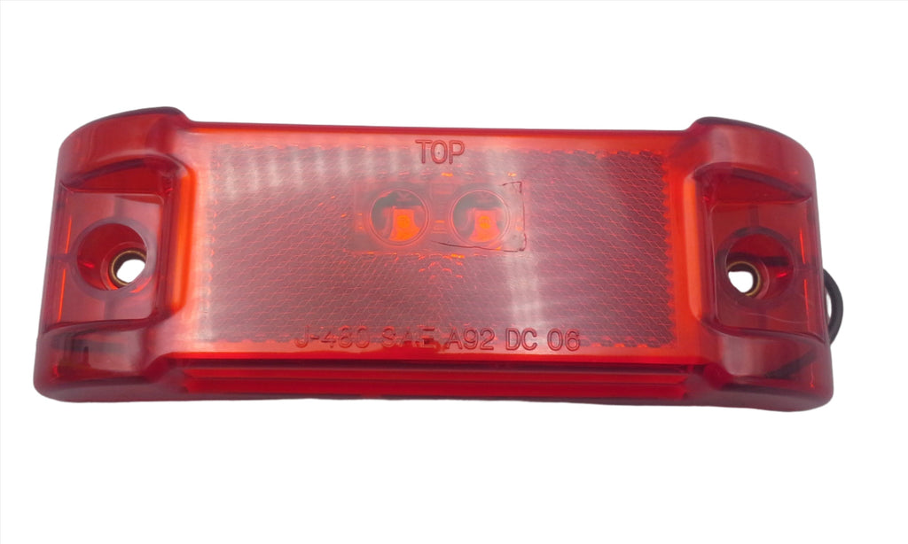 2" x 6" Red Reflective Clearance Marker Light Trailer Truck RV Camper J485 (J-485-R)