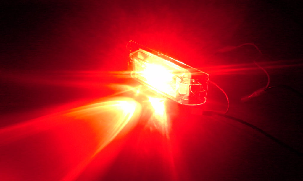 2" x 6" Red Reflective Clearance Marker Light Trailer Truck RV Camper J485 (J-485-R)