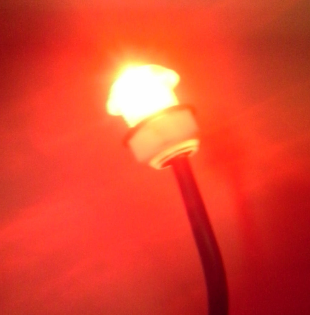 11/16 Red Clear Jammy Bullet Light 1 LED Waterproof Marker Accent P2 Rated (J-5-RC)