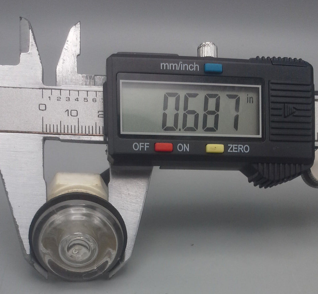 11/16 White Clear Jammy Bullet Light 1 LED Waterproof Marker Accent P2 Rated (J-5-C)