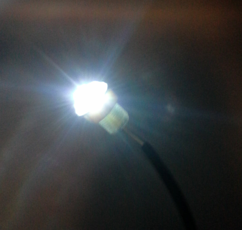 11/16 White Clear Jammy Bullet Light 1 LED Waterproof Marker Accent P2 Rated (J-5-C)