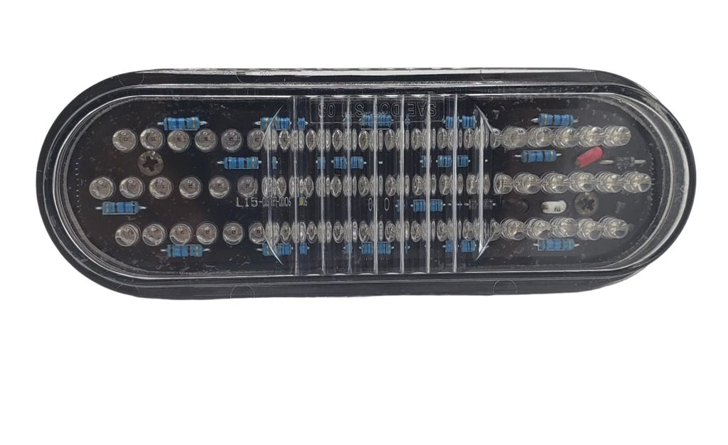 ONE - Kaper II 6 LED Light Oval Stop Turn Tail Red Clear Diode Grommet Trailer (1T-L16RI-KIT)