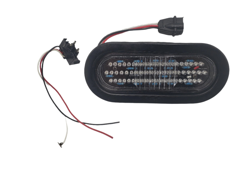 ONE - Kaper II 6 LED Light Oval Stop Turn Tail Red Clear Diode Grommet Trailer (1T-L16RI-KIT)