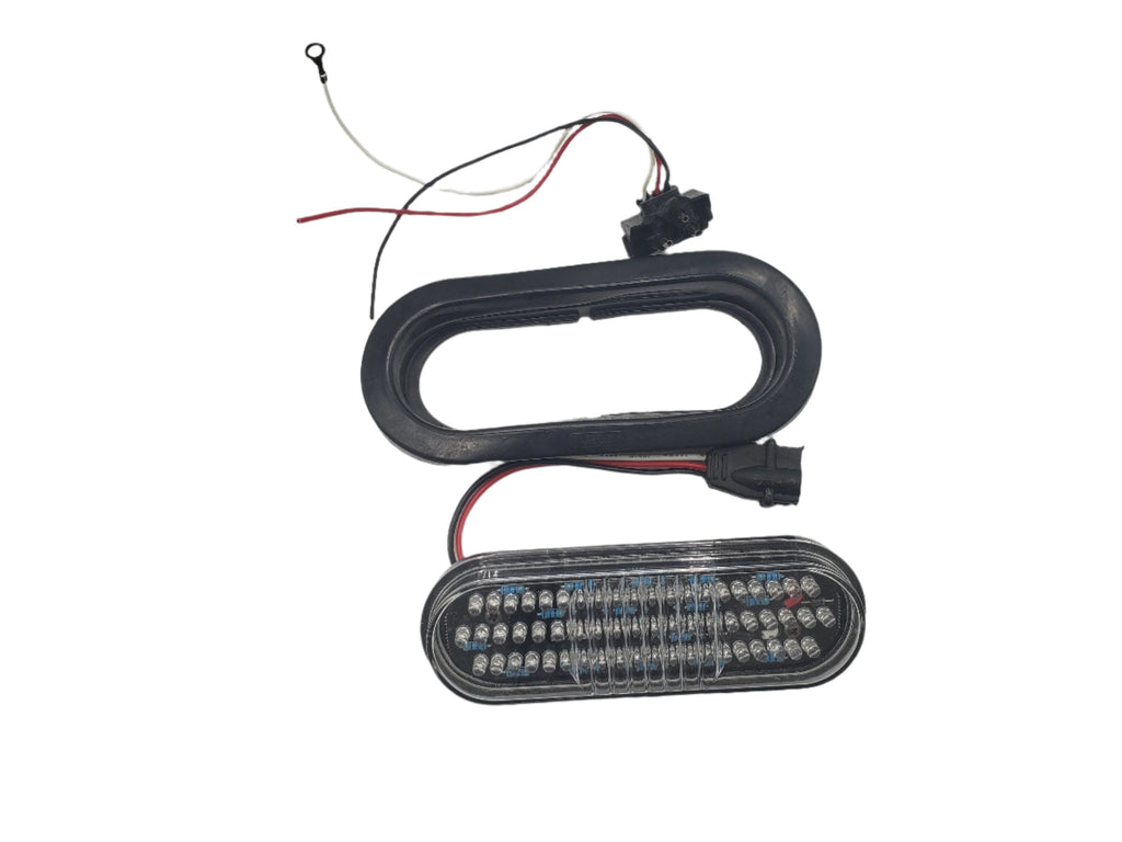 ONE - Kaper II 6 LED Light Oval Stop Turn Tail Red Clear Diode Grommet Trailer (1T-L16RI-KIT)