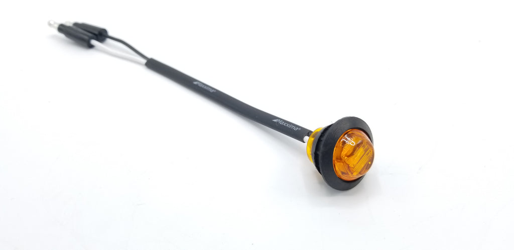 Maxxima 3/4" Round LED P2PC CM Amber With 3/4" Weld-On Light Bracket (M09300Y-34-BRACKET)