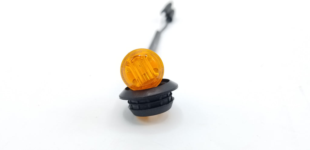 Maxxima 3/4" Round LED P2PC CM Amber With 3/4" Weld-On Light Bracket (M09300Y-34-BRACKET)