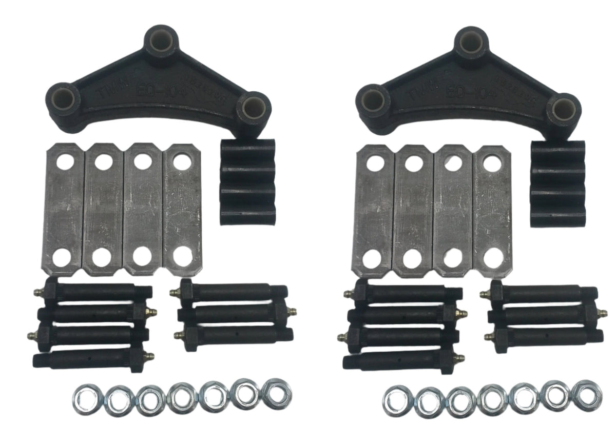 Suspension Rebuild Kit with 13-104 EQ-104 Equalizers, 3" Wet Bolts and 3.125" Shackle Straps (SRK-TA-WB-SE-3125)