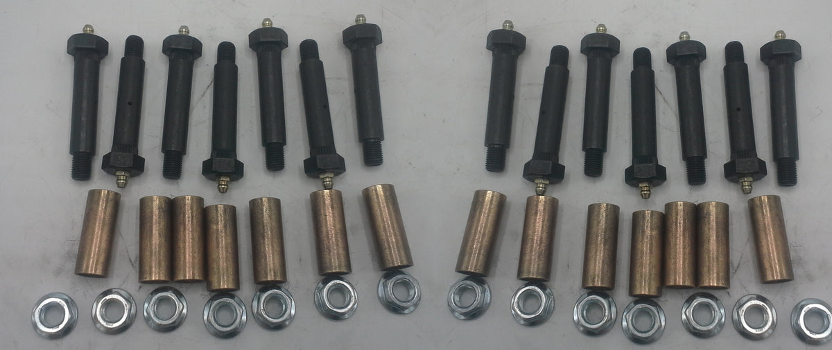 Tandem Axle Spring Suspension Rebuild Kit W/ Bronze Bushings & Wet Grease Bolts NO STRAPS (RK-TA-WB-BB-NO-STRAPS)
